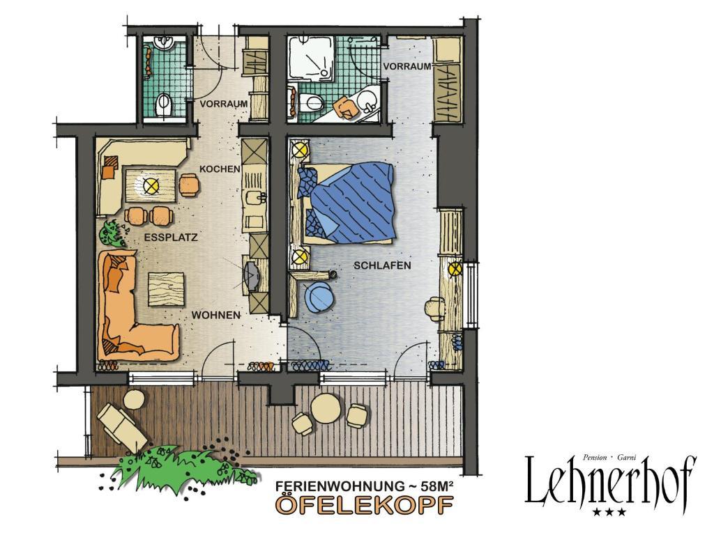 Pension Lehnerhof Leutasch Phòng bức ảnh